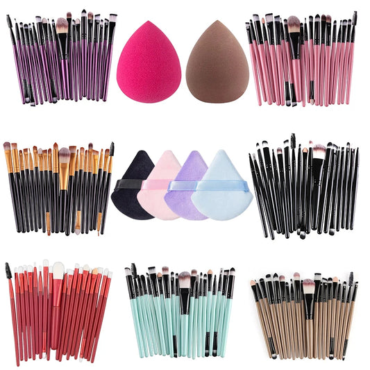 20Pcs Soft Makeup Brushes Set for cosmetics Foundation Blush Loose Powder Brush Eyeshadow Women Beauty Blending Makeup Tools