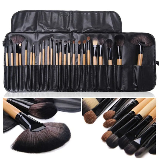 Gift Bag Of  24 pcs Makeup Brush Sets Professional Cosmetics Brushes Eyebrow Powder Foundation Shadows Make Up Tools